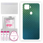 apgo Protective Skin Sticker for the back compatible with ZTE Blade X1 5G, Wrap Film, Foil, Vinyl - Pattern Carbon Chameleon CAKA1