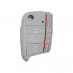 Automobilio rakto dangtelio silikoninis apvalkalas, skirtas VW Golf 7 MK7 VII Tiguan Polo Skoda Octavia A7 Kodiaq Seat Ateca Leon 3 mygtukas raudona