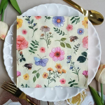 20 vnt/pak. 33*33 cm 2 sluoksnių vienkartinė vakarėlio servetėlė gėlių ra&scaron;tu