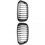 2vnt Automobilio priekinio buferio grotelės Kidney Racing Grotelės, skirtos BMW 1 serijos F20 F21 2015 2016 2017 Keičiamos lenktyninės grotelės 51137371685 matinė juoda spalva