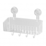 No-Drilling Corner Shower Caddy Suction Cup Holder with Hook Strong Load-bearing Easy to Install Removable Basket Storage Shelf Small balta