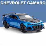 Diecast 1:24 Chevrolet Camaro Lydinio Sportinio Automobilio Modelis Garsas ir &Scaron;viesa Atgal Traukiamas Metalinis Transporto Priemonės Modelis Žaislai Vaikams Berniukų Dovanos juoda