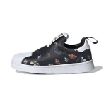 adidas Superstar 360 J Pasikartojantis logotipas - Juodi vaiki&scaron;ki sportbačiai Core-Black Cloud-White Semi-Impact-Orange GX1868 33&frac12;
