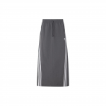 Adidas Originals 3 juostelės Spalvotas blokas Sportinis Laisvalaikio Ilgas Sijonas Moteri&scaron;kas Apatinis drabužis Tamsiai pilkas JC6124 XXS