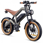 Elektrinis dviratis DYU M20 20 Fat Tite 1000W variklis Dvigubas hidraulinis stabdys 48V 18.2AH Pilnai amortizuojamas suaugusiųjų elektrinis dviratis 7 pavaros Su NFC Maksimali apkrova 150kg