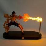 Anime One Piece Luffy Ace Veiksmo Modelis LED Naktinė Lempa Figūrėlės Stalo &Scaron;viesa Miegamojo Žaislas Dekoratyvinės Dovanos