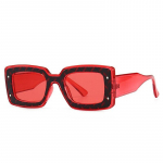 SO&EI Retro Square Moteri&scaron;ki prabangūs akiniai nuo saulės Prekės ženklo dizainerio mados dvigubų spalvų &scaron;e&scaron;ėliai UV400 Vyri&scaron;ki vintage Rivets Akiniai nuo saulės