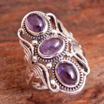 Iolite žiedas, rankų darbo papuo&scaron;alai, 925 sterlingų sidabras, sidabrinis žiedas, dovanos jai 11