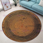 Sodybos kaimi&scaron;ki medžių žiedai kaimi&scaron;ko ploto kilimėlis apvalus apskritas kilimas svetainės miegamojo grindų kilimėliai vonios kambariui modernus namų dekoras Diameter 100cm