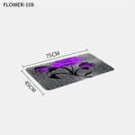 1/4 vnt. povų gėlių rožių spausdinimas 3D du&scaron;o užuolaidos vandeniui atsparios poliesterio vonios užuolaidos neslystančios vonios kilimėlis tualeto kilimėliai kiliminės vonios dekoras Only A Mat raudona