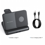 Sulankstomas belaidžio įkroviklio stovas, skirtas Samsung Galaxy Z Fold 5 4 3 S23 itin greito įkrovimo doko stočiai, skirta Galaxy Watch 6 Buds2