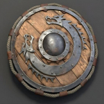 VIDURAMŽIŲ VIKINGŲ SKYDAS kovinis skydas unikalaus dizaino mū&scaron;yje dėvėtas skydas rankų darbo skydas su rankų darbo medžio darbais .
