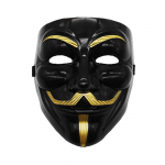 Hackers Mask White V, skirta Vendetta Helovino veido kaukės kostiumų vakarėliui juoda