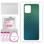 apgo Protective Skin Sticker for the back compatible with Motorola Moto Edge S, Wrap Film, Foil, Vinyl - Pattern Carbon Chameleon CAKA1