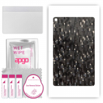 apgo Protective Skin Sticker for the back compatible with Samsung Galaxy Tab S5e, Wrap Film, Foil, Vinyl - Pattern Carbon Black Pixel