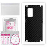 apgo Protective Skin Sticker for the back+sides compatible with Realme GT Neo2, Full Wrap Film, Foil, Vinyl - Pattern Carbon Black