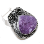 Natural Lepidolite Gemstone 925 Sterling Silver Jewelry Pendant 1.58 a7n71