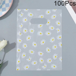 100 vnt Mini Small Daisy Party Pakuotė Plastikinis krep&scaron;elis pirkinių mai&scaron;elis verslui skaidrus 15*20cm