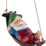 1 vnt. sodo sūpynės lapų kratytuvas Gnome namų kiemo kiemo figūrėlių dekoravimas One Size raudona
