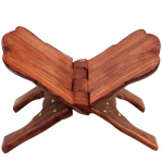 33,02 cm Rankų darbo medinis knygų stovas Rehal, Angoros dizainas,