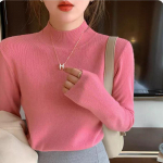 DAFIFY Moteri&scaron;ki laisvalaikio rudens žiemos vienspalviai spausdinti megztiniai ilgomis rankovėmis puskakliu One size smėlis