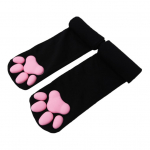 Katės letenų kojinės moterims mergaitėms Kawaii 3D kačių letenėlių kojinės, mielos dovanų pagalvėlės. One Size juoda