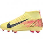 Kylian Mbapp&eacute; x Nike Jr. Mercurial Superfly 10 GS &Scaron;viesiai lazerinės oranžinės/Karinės tamsiai mėlynos vaiki&scaron;ki bateliai futbolo aik&scaron;tėms Geltoni HF6283-800 32
