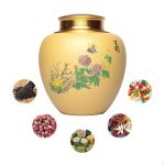 Elegant Tea with Airtight Closure for Storage in The Kitchen 12cmx14.5cm_Plum Flower