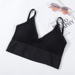 Moteri&scaron;ki apatiniai besiūliai &bdquo;Deep V Camisole&ldquo; apatiniai apatiniai drabužiai su vamzdeliu, nuimamas One Size