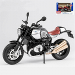 1/12 BMW R NINE T Lydinio Retro Sportinis Motociklo Modelis Diecast Metalinis Gatvės Lenktynių Motociklo Modelis Garsas ir &Scaron;viesa Vaikų Žaislas Dovana 1/12-Size:17.5*7*11cm juoda