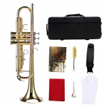 LADE Profesionalus B♭ plok&scaron;čias žalvarinis trimito instrumentų rinkinys Rinkinys Priedas (Auksas)