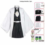 Unisex Demon Slayer Anime Cosplay animacinis filmas Kimetsu No Yaiba Kochou Shinobu Cosplay kostiumas suaugusiems vyrams ir moterims 110cm