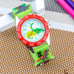3D Animacinis Dinozauras Vaikų Laikrodis Vaikams Studentams Kvarciniai Rie&scaron;o Laikrodžiai