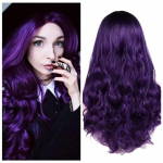 Ilgi banguoti perukai Ombre pilka iki arbūzo raudona juoda pilka violetinė mėlyna ruda sintetiniai plaukai juodai baltiems moterų Cosplay vakarėliui 26 inch blue