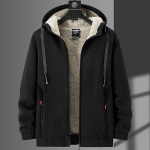 Žieminės ki&scaron;enės su užtrauktuku Vyri&scaron;ka &scaron;ilta striukė stora vilna, terminis paltas Vyri&scaron;kas vėjo striukės laisvalaikio striukės plius dydis 6XL 7XL 8XL M