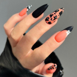 Long Stiletto False Nails Moon Stars Press on Nails Fashion Nail Tips Women Girls XB-61-08