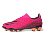 Adidas X Ghosted .3 Mg Atsparūs smūgiams Vidutinės klasės Apvalus priekis Suvarstomi Patvarūs Žemi Vaikams Futbolo Batai Vaikams Futbolo Batai Rožiniai Juodi FY1093 35&frac12;