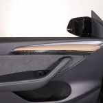 Carbon fiber Front inner door panel Trim sticker For Tesla Model 3/Y 2016-
