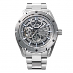 Automatinis suktukas Laikrodis Skeletas Mechaninis Pagamintas Japonijoje Vidaus garantija Atviras &scaron;irdies elementas Baltas Sidabrinis [ORIENT STAR] Avangardinis 2 metų gamintojo