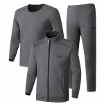 Vyri&scaron;ki 3 dalių medvilniniai sportiniai kostiumai, fitnesas, patogus sportinis kostiumas, sportinis bėgimo komplektas L -5xl L