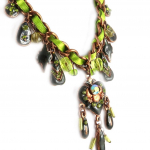 Les Tr&eacute;sors De Lily [D9998] - Collier Cr&eacute;ateur 'Xristy' Vert žalia