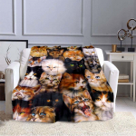 Kačių antklodės spausdinimas Super Mink&scaron;ta Flanelinė Antklodė Flanelinė lovatiesė Patalynė Sofa 150x180cm