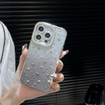 Prabangus Stereo Star galvanizuotas deimantais inkrustuotas objektyvo dėklas iPhone 14 13 12 11 Pro Max Viską apimantis apsauginis dėklas nuo kritimo iPhone 14 Pro Max juoda