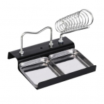 D formos spyruoklinio dizaino dvigubi kempinės grioveliai lituoklio stovas Ne&scaron;iojamas kvadratinis elektrinis lituoklio stovas, plok&scaron;tės priežiūra