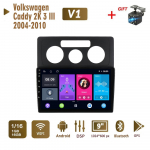 2Din Android automobilinis radijas, skirtas Volkswagen Caddy 2K 3 III 2004-2010 Multimedia Carplay Auto WIFI Head Unit Stereo Navigation 2+32GB