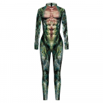 Moterys Vyrai Gyvūnai Gyvatė Python 3D Spausdinti Kombinezonas Unisex Punk Muscle Helovinas Cosplay Kostiumai Suaugusiųjų vakarėlis Vaidmenų žaidimas Apranga XL