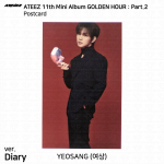 ATEEZ 11-asis mini albumas Auksinė valanda Pt.2 į dienora&scaron;tį Versijai Nuotraukų atvirukas Atvirukas Yeosang - Diary Postcard