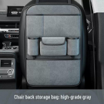 Automobilio sėdynės atlo&scaron;as - Prakti&scaron;kas pakabinamas laikymo krep&scaron;ys Long Suede Chair Back Storage Bag