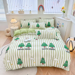 Stilingas vienspalvis patalynės komplektas - 3 arba 4 dalys, puikiai tinka bendrabučiams (1.5m/1.2m) 2.0m four-piece set