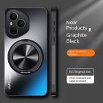 Dėklas Huawei Honor 400 Pro, kietas matinis su žiediniu stovu, magnetinis apsauginis galinis dangtelis, dėklas Honor 400 Lite 400Pro telefono korpusui For Honor 400 Lite juoda
